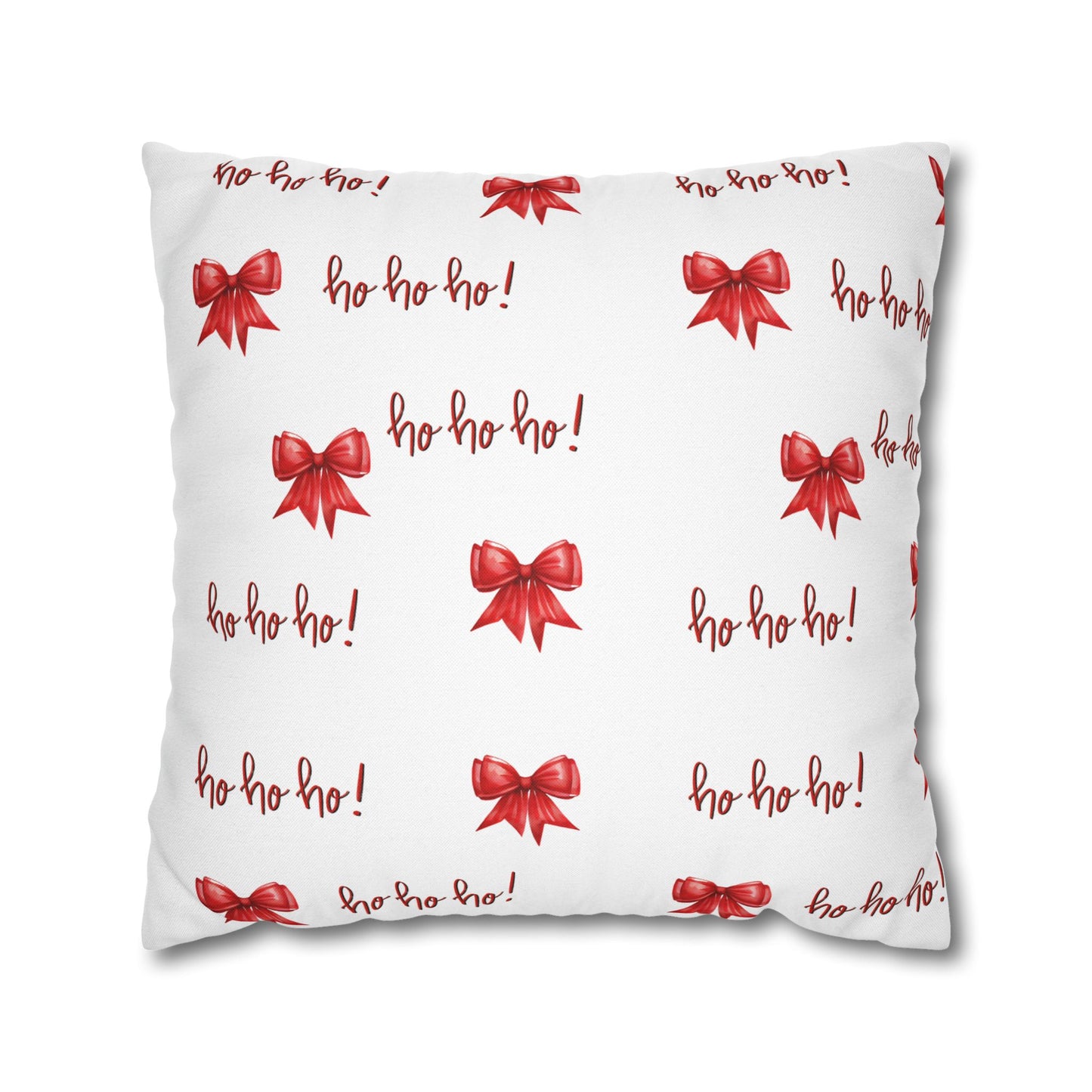 Red Bow and Ho ho ho Pillowcase