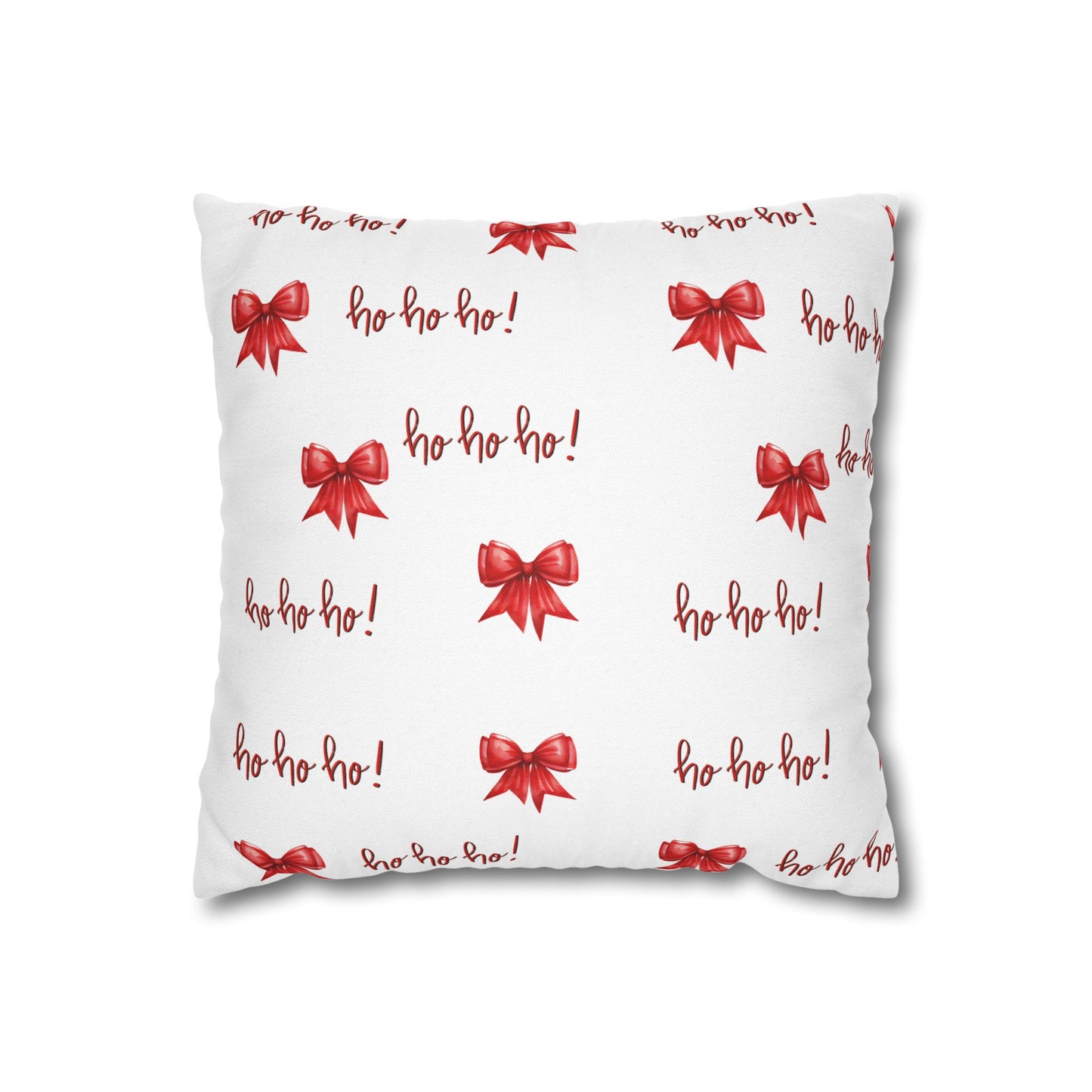 Red Bow and Ho ho ho Pillowcase