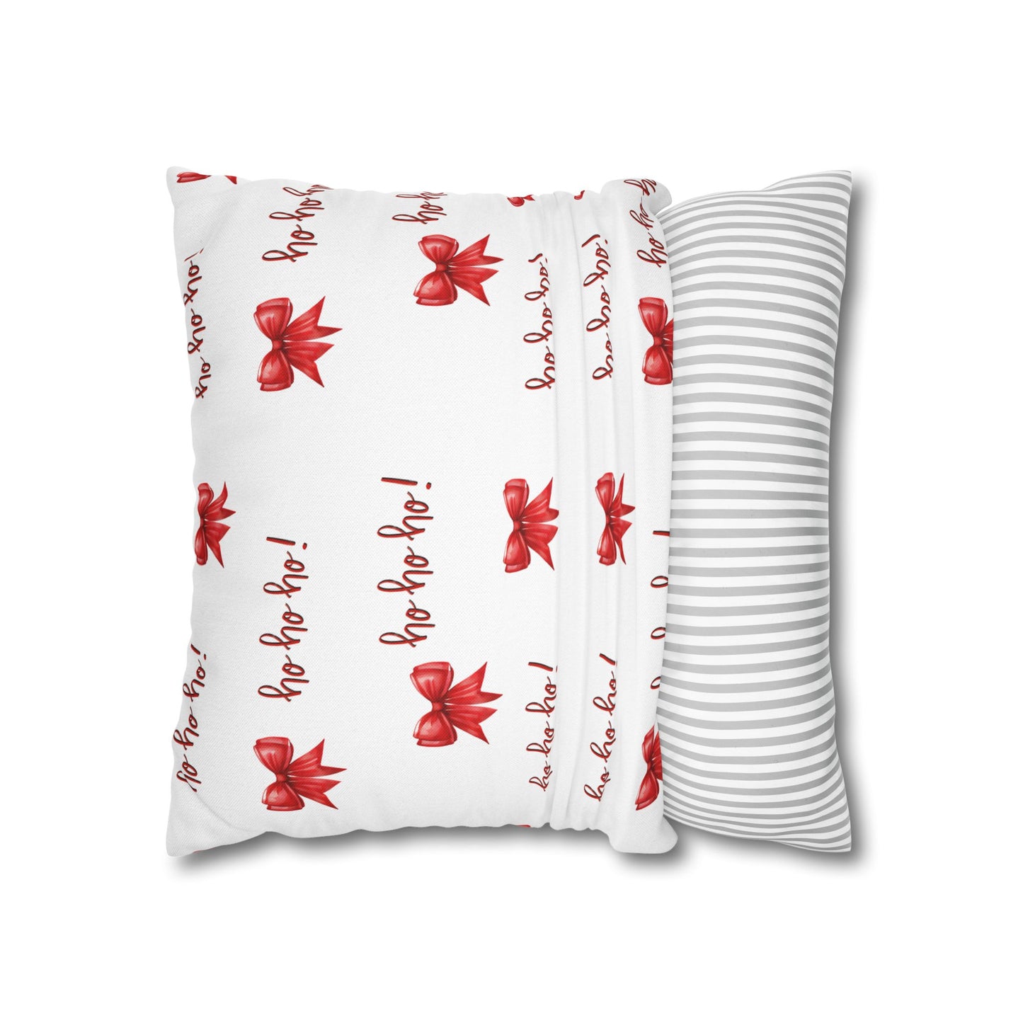 Red Bow and Ho ho ho Pillowcase