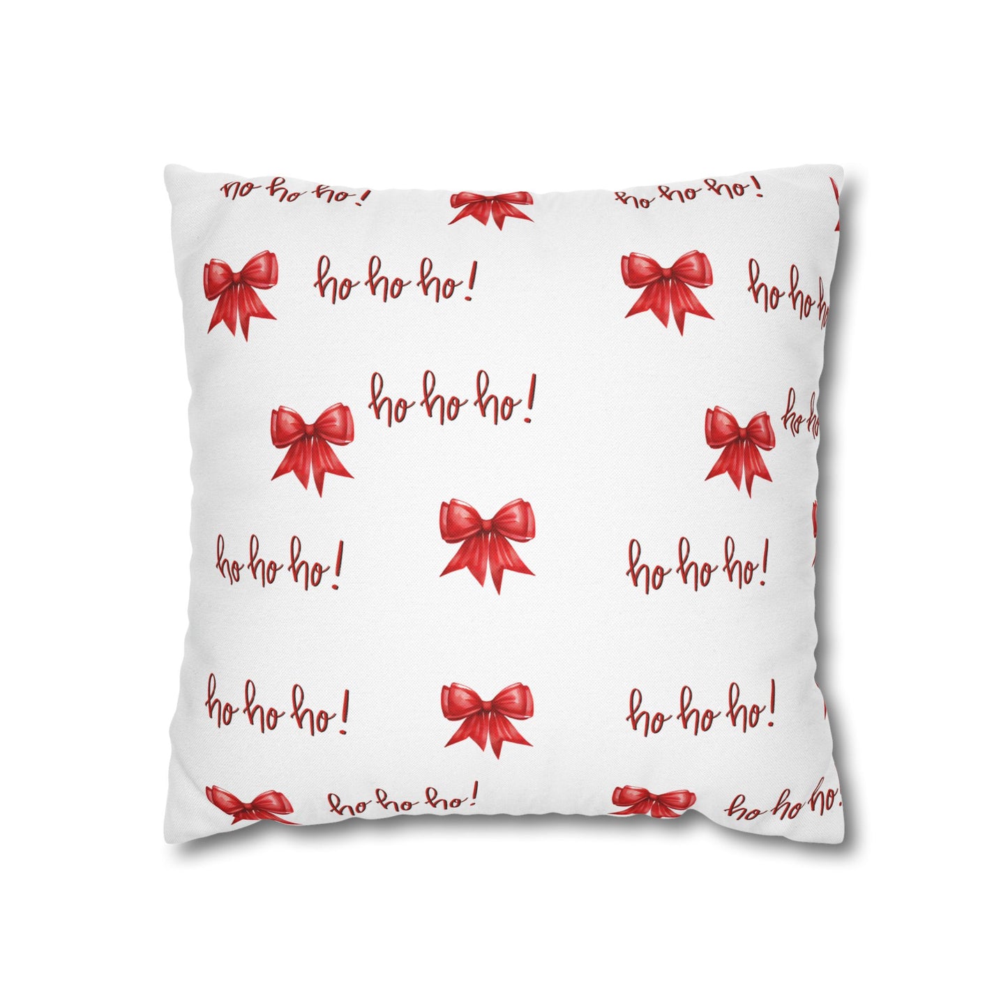 Red Bow and Ho ho ho Pillowcase