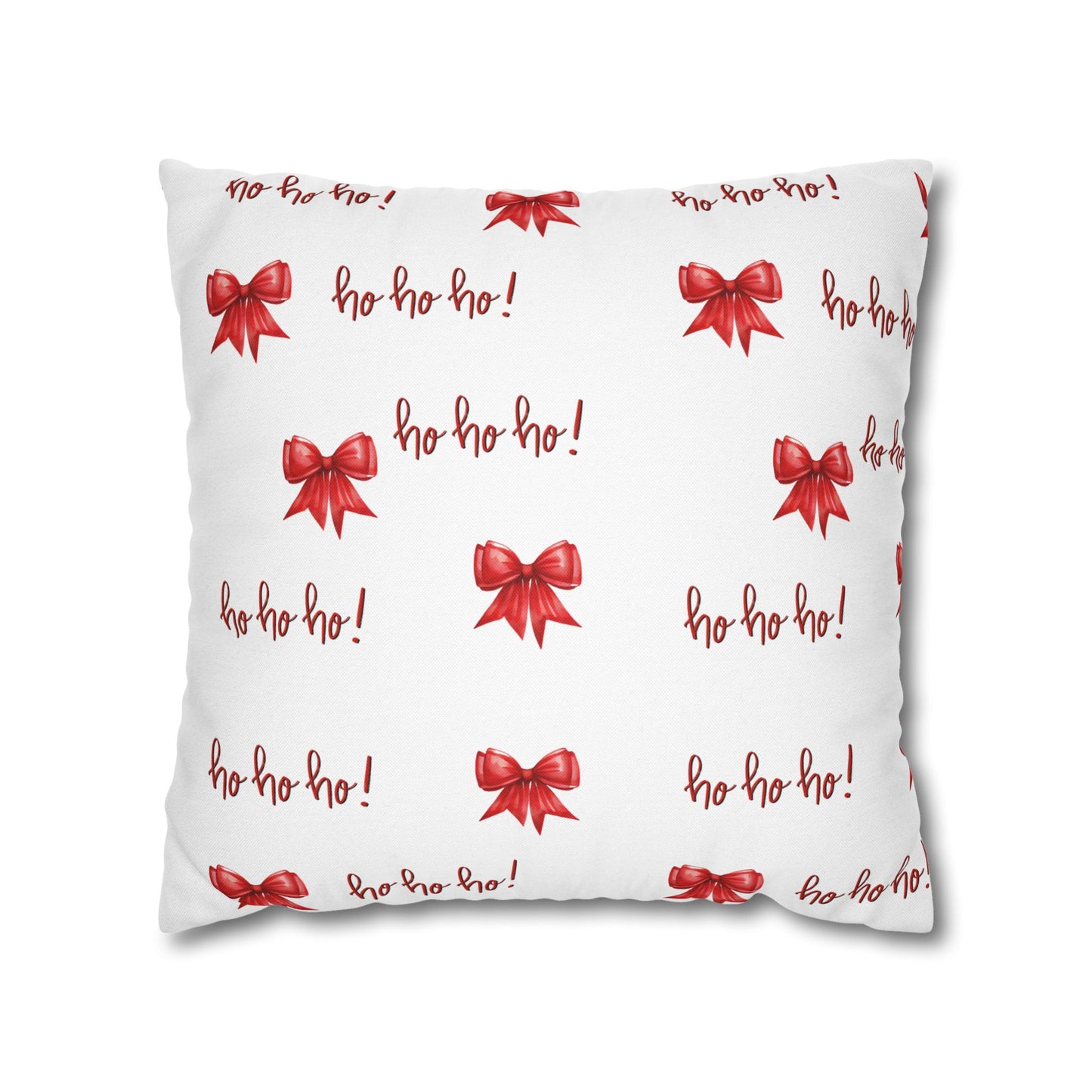 Red Bow and Ho ho ho Pillowcase