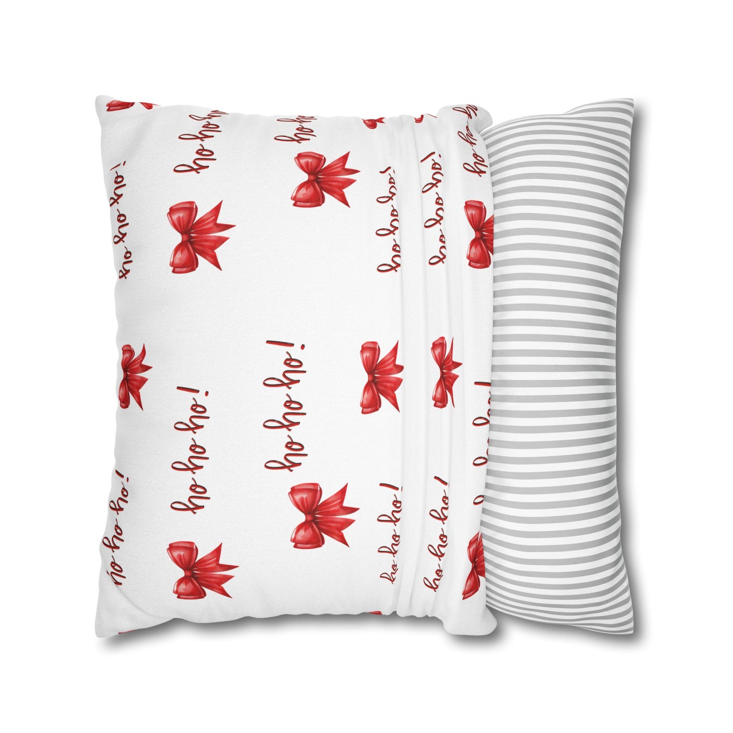 Red Bow and Ho ho ho Pillowcase