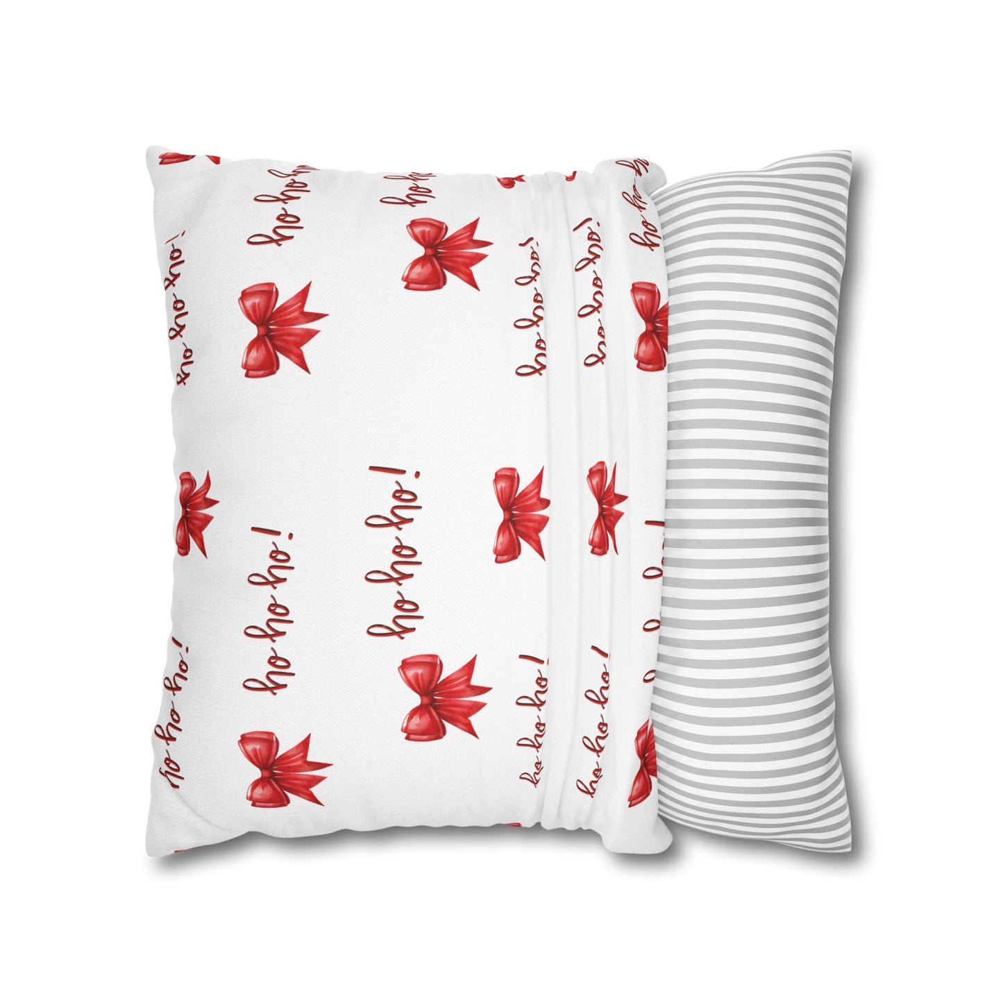 Red Bow and Ho ho ho Pillowcase