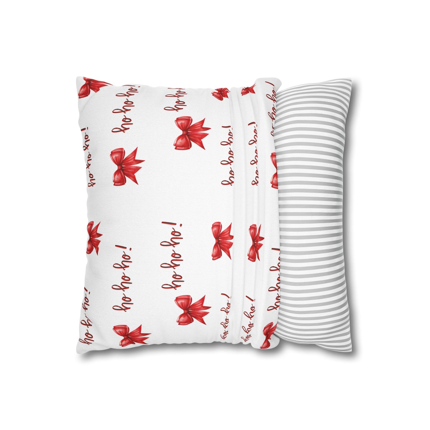 Red Bow and Ho ho ho Pillowcase